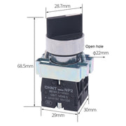 CHINT NP2-BD23 2 Gear Self-locking 2NO Power Transfer Switch Short Handle Master Knob 22mm