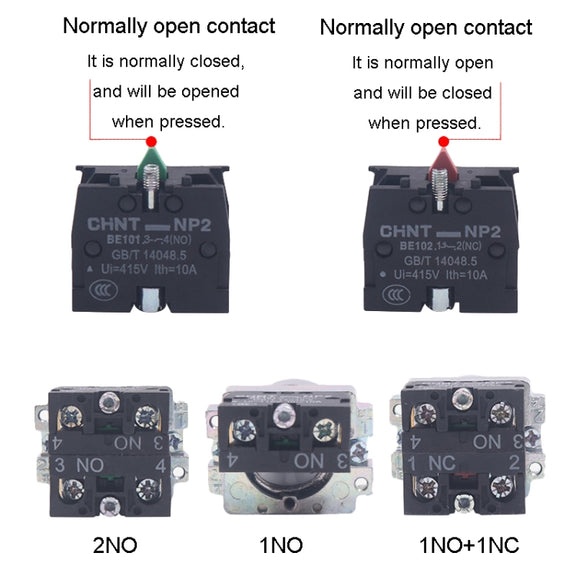 CHINT NP2-BD33 3 Gear Self-locking 2NO Power Transfer Switch Short Handle Master Knob 22mm
