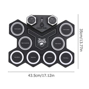 G6008 Desktop Drums With Sound Lithium Portable Drum Set Bluetooth Kids Practice Drum(Black)