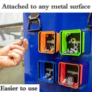 Square Silicone Foldable Magnetic Parts Tray For Small Parts And Tools(Green)