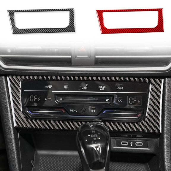 For Volkswagen Sagitar 2019-2023 B Model Left-hand Drive Central Control Air Conditioning Panel Sticker(Black)
