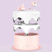 M328 Mini USB Plug-in Desktop Night Light Cartoon Cake Silent Spray Humidifier(Pink)