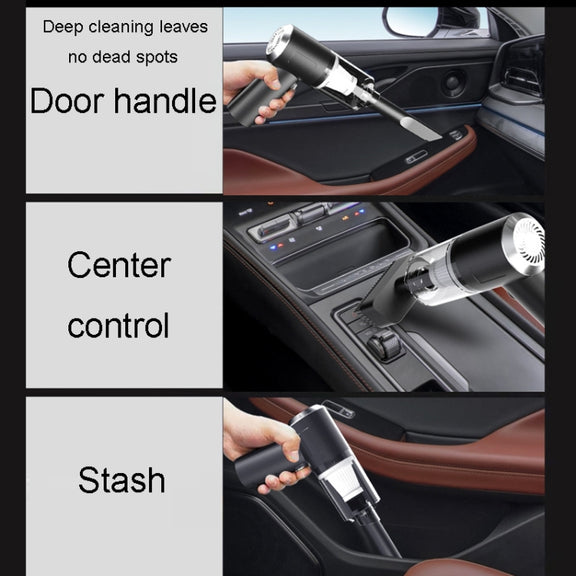 Automotive Household Small Vacuum Cleaner Car USB Charging Powerful Cleaning Tool(Black)