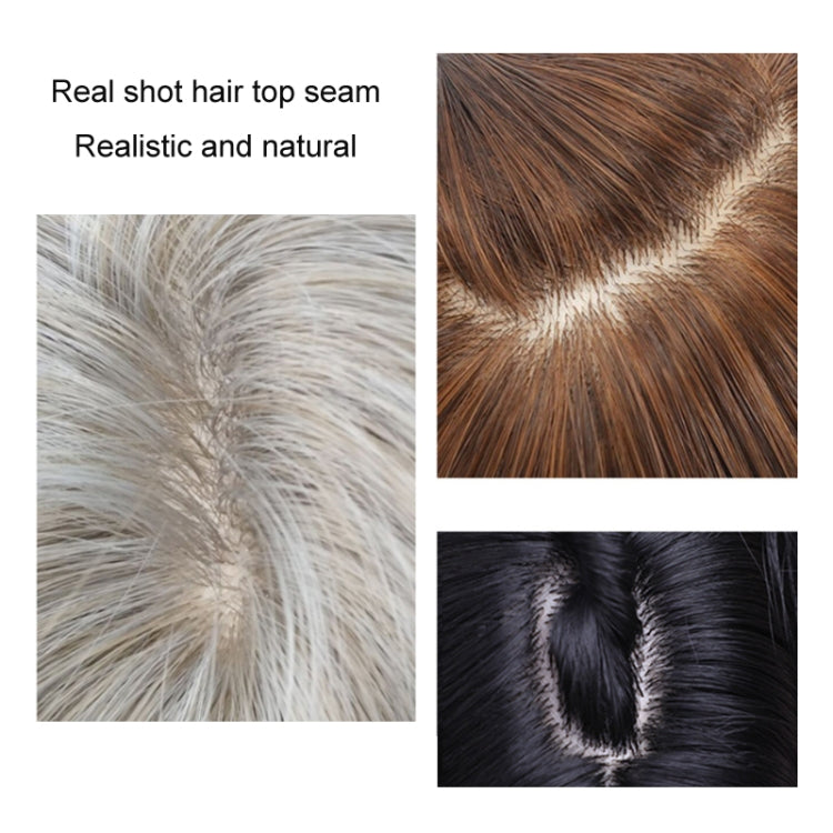 Gradient Long Straight Hair Chemical Fiber High Temperature Silk Wig with Bangs, Color: LC5067