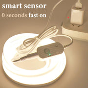 2m LED Body Sensor Flexible Light Strip Smart Sensor USB Light Strip(Warm White)