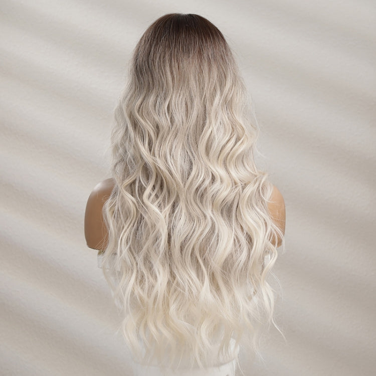 Big Wavy Women with Middle Parted Bangs Gradient Long Curly Hair Chemical Fiber Wig(LC2102-1)