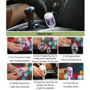 Car Negative Ion Spray Humidifier Aromatherapy Air Purifier(Light Green)