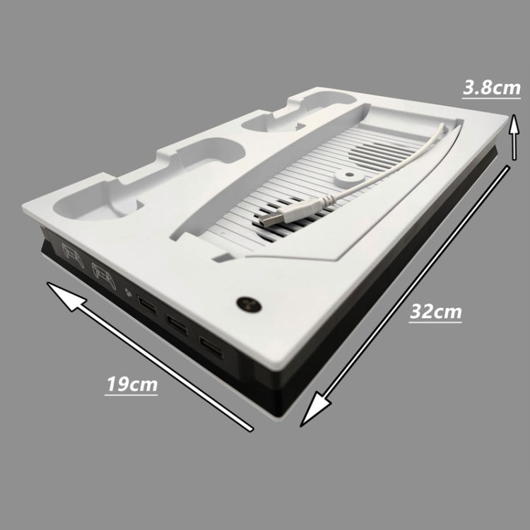 For PS5 Digital / Optical Drive Console Cooling Fan Controller Charging Base With Light Dock Stand(Black)