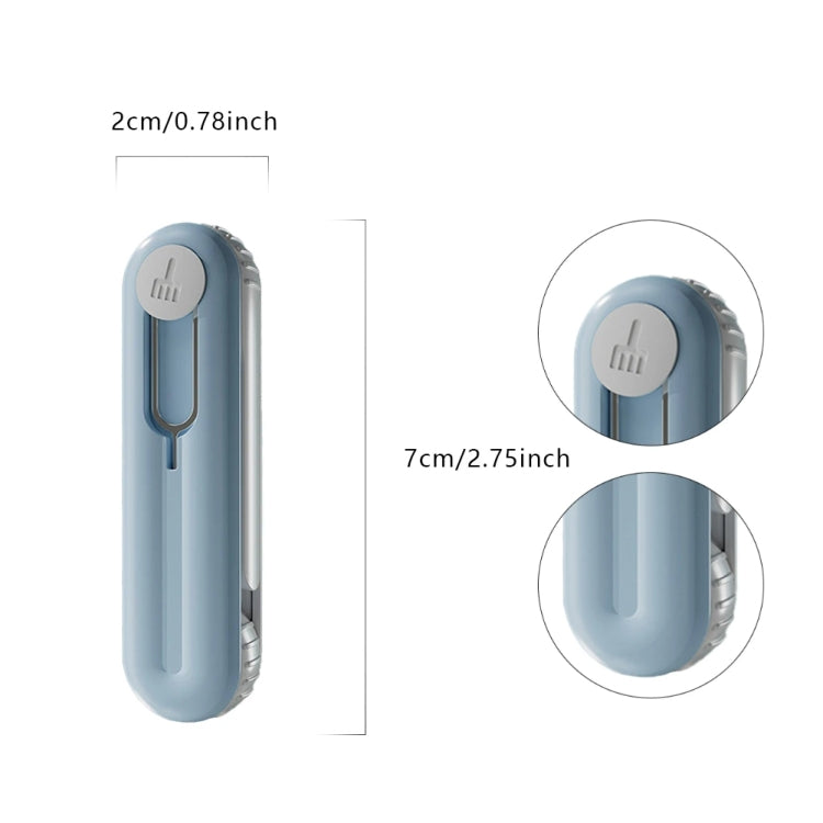 Bluetooth Earphone Cleaning Artifact Phone Dust Removal Tool Multi-Function Cleaning Brush(Grey)