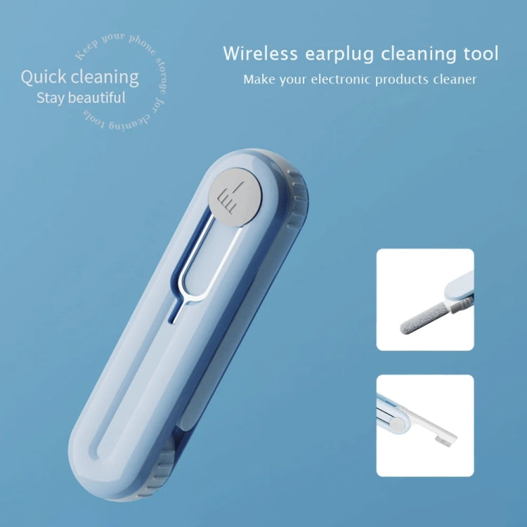 Bluetooth Earphone Cleaning Artifact Phone Dust Removal Tool Multi-Function Cleaning Brush(Grey)
