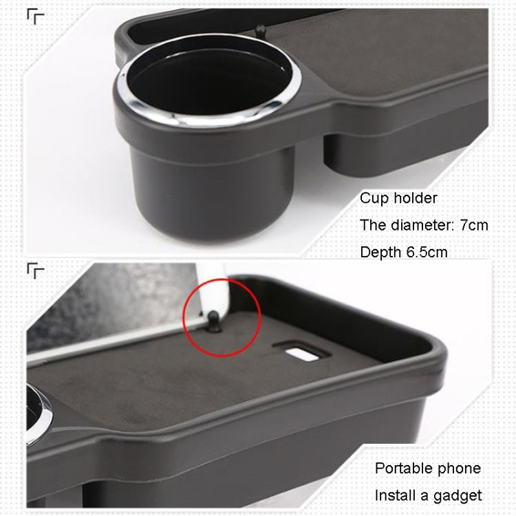 Automotive Water Cup Holder Drink Holder Car Rear Chair Seat Holder Tray(Black)