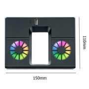 For Xbox Series X Console Cooling Fan With LED Lights Rear Fan Cooler(Black)
