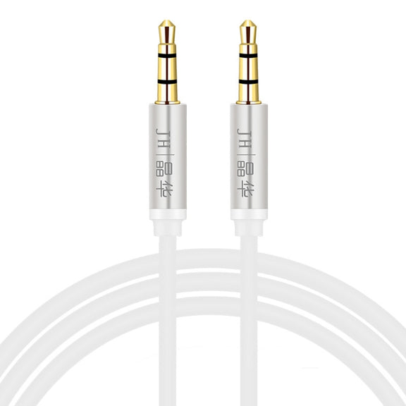 JINGHUA Audio Cable 3.5mm Male To Male AUX Audio Adapter Cable, Size: 2m(3 Knots White)