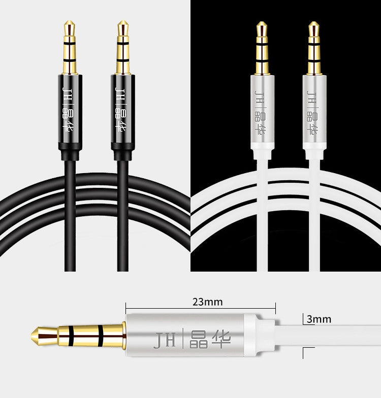 JINGHUA Audio Cable 3.5mm Male To Male AUX Audio Adapter Cable, Size: 2m(3 Knots White)