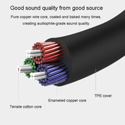JINGHUA Audio Cable 3.5mm Male To Male AUX Audio Adapter Cable, Size: 1.2m(3 Knots White)