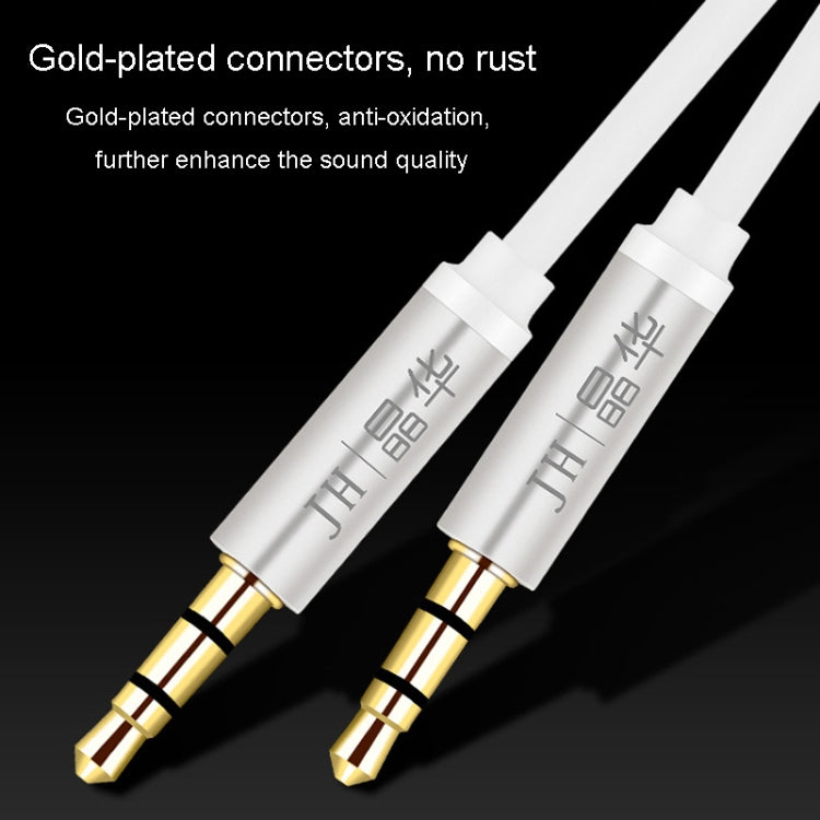 JINGHUA Audio Cable 3.5mm Male To Male AUX Audio Adapter Cable, Size: 2m(3 Knots White)