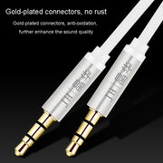 JINGHUA Audio Cable 3.5mm Male To Male AUX Audio Adapter Cable, Size: 2m(3 Knots White)