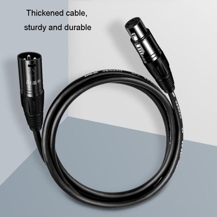 JINGHUA Microphone Cable XLR Male To Female Balanced Cable Mixing Console Amplifier Audio Cable, Length: 10M