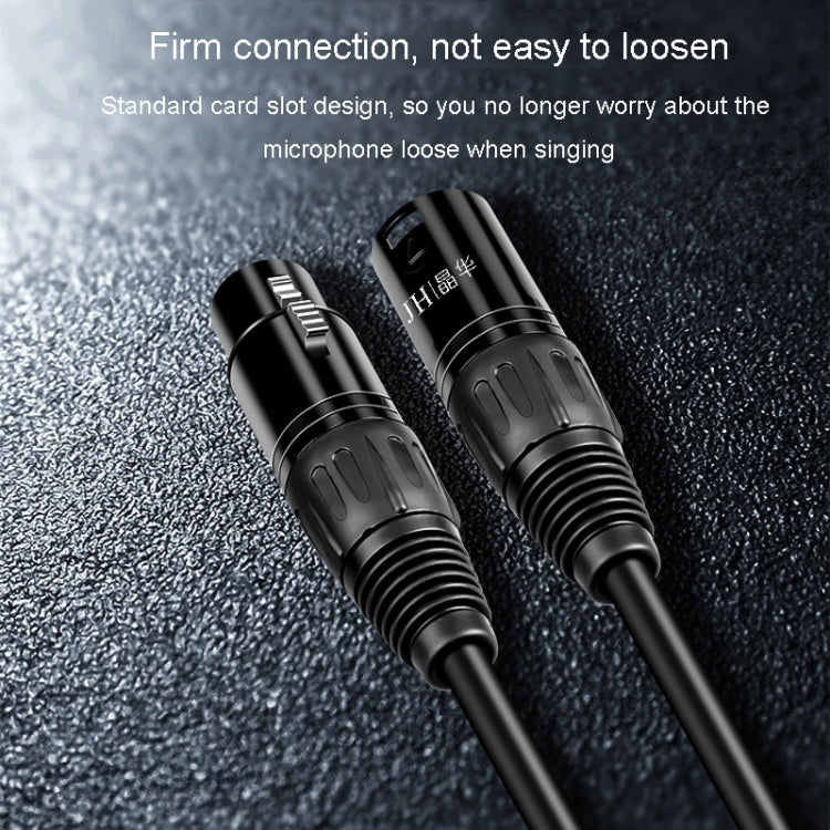 JINGHUA Microphone Cable XLR Male To Female Balanced Cable Mixing Console Amplifier Audio Cable, Length: 10M