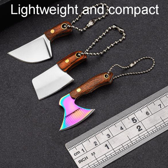 Mini Knife Keychain Portable Removal Express Pendant Accessory With Holster, Model: Small Machete