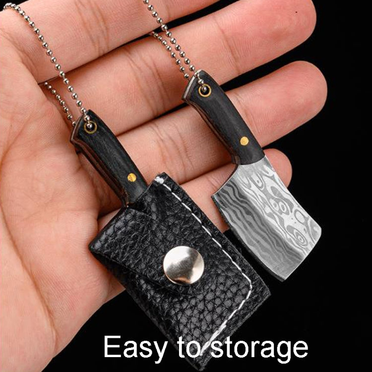 Mini Knife Keychain Portable Removal Express Pendant Accessory With Holster, Model: Colorful Wood Laser Pattern