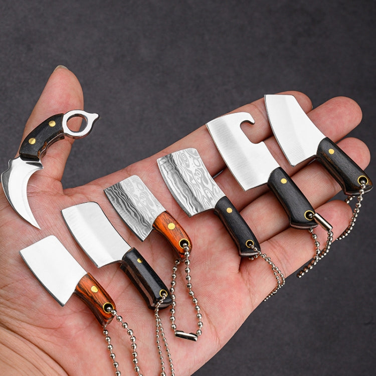 Mini Knife Keychain Portable Removal Express Pendant Accessory With Holster, Model: Axe Gold