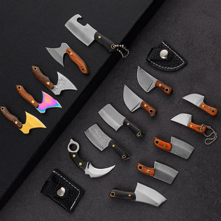 Mini Knife Keychain Portable Removal Express Pendant Accessory With Holster, Model: Small Machete