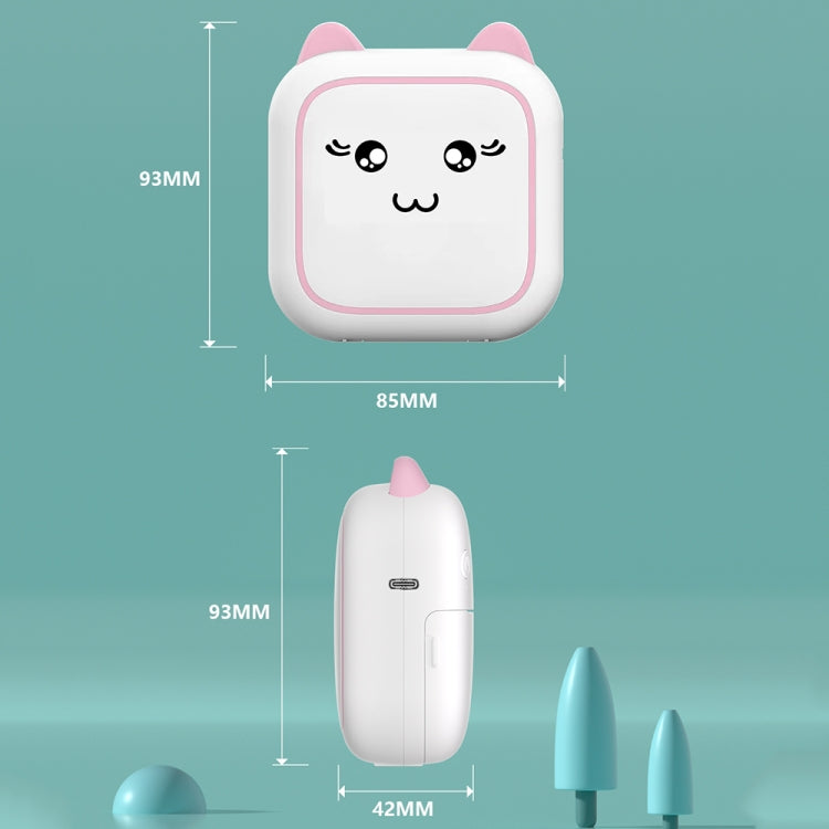 M5 Mini Cartoon Portable Bluetooth Printer Photo Thermal Printer(Pink)