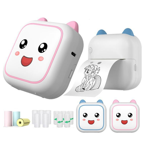 C26 Mini Portable Bluetooth Photo Label Thermal Printer, Spec: Pink+1 Paper