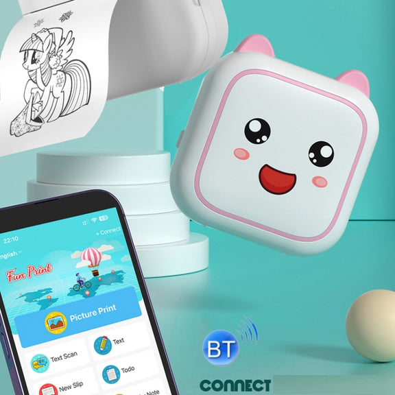 C26 Mini Portable Bluetooth Photo Label Thermal Printer, Spec: Pink+1 Paper
