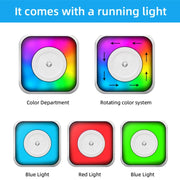 RGB Light Portable Mini Bluetooth Printer Inkless Document Label Printer with 5 Paper+5 Stickers+3 Color Paper