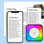 RGB Light Portable Mini Bluetooth Printer Inkless Document Label Printer with 5 Paper+5 Stickers+3 Color Paper