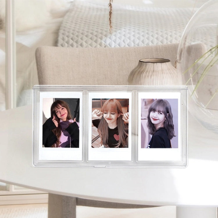 For Polaroid Mini Vertical Three-square PC Transparent Photo Frame(3 inch)