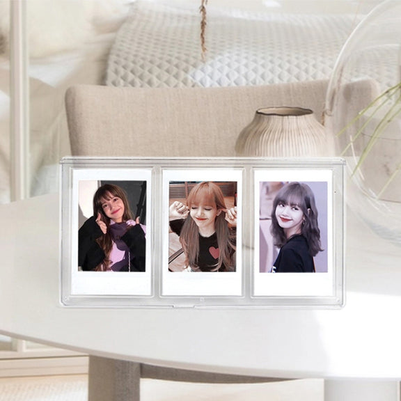 For Polaroid Mini Vertical Three-square PC Transparent Photo Frame(3 inch)