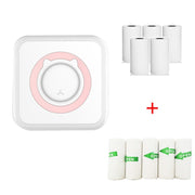 C15 Mini Student Bluetooth Inkless Photo Label Thermal Printer, Spec: Pink+5 Stickers+5 Paper