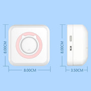 C15 Mini Student Bluetooth Inkless Photo Label Thermal Printer, Spec: Pink+5 Stickers+5 Paper+3 Color Paper