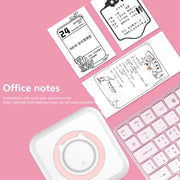 C15 Mini Student Bluetooth Inkless Photo Label Thermal Printer, Spec: Pink+5 Stickers+5 Paper