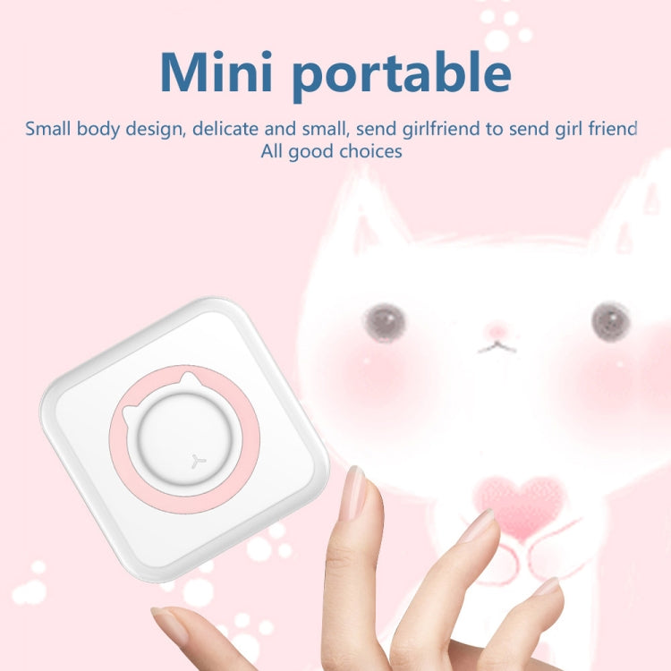 C15 Mini Student Bluetooth Inkless Photo Label Thermal Printer, Spec: Green+5 Stickers+5 Paper