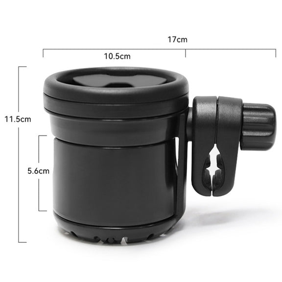 2 In 1 Baby Stroller Cup Holder Pram Milk Bottle Holder(Black)