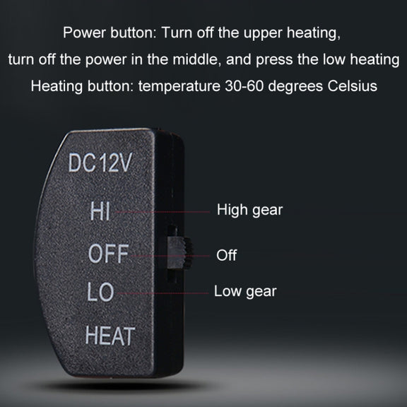 12V Car Winter Electric Heating Short Plush Seat Cushion, Color: Black