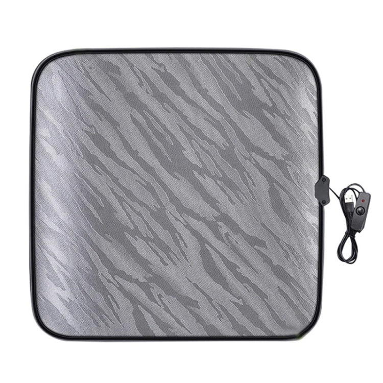 5V Car USB Interface Electric Heating Seat Cushion, Color: Gray