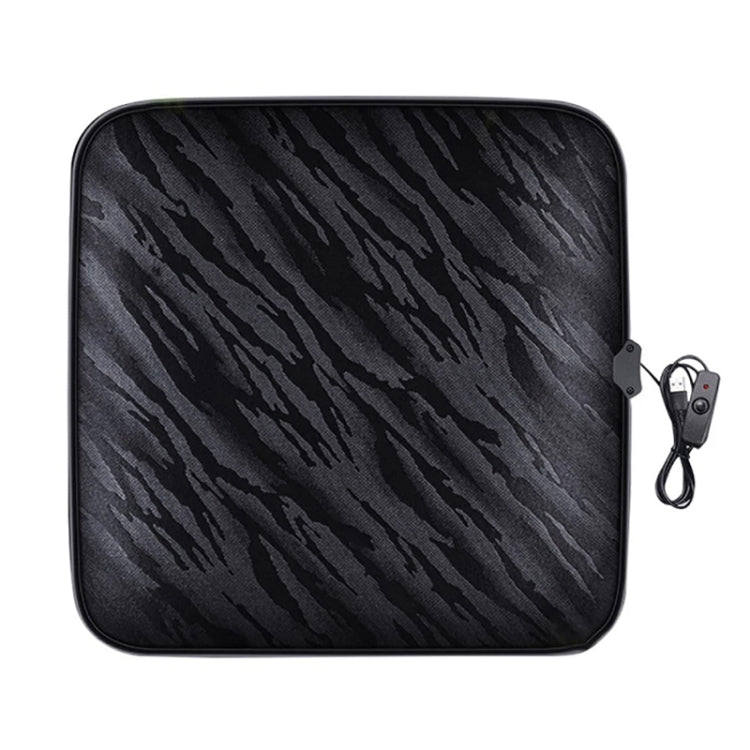 5V Car USB Interface Electric Heating Seat Cushion, Color: Black
