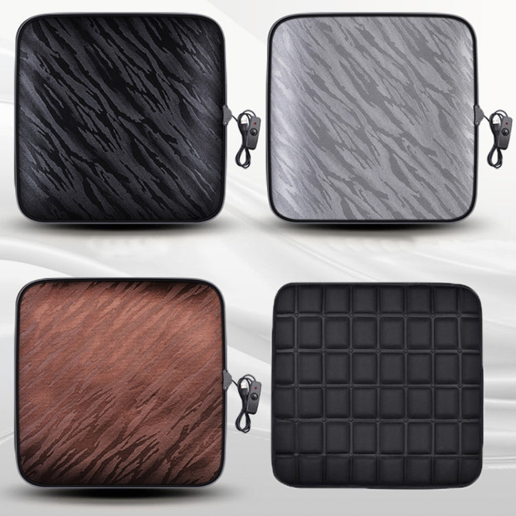 5V Car USB Interface Electric Heating Seat Cushion, Color: Black