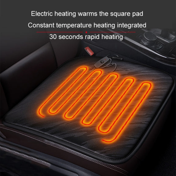 5V Car USB Interface Electric Heating Seat Cushion, Color: Black