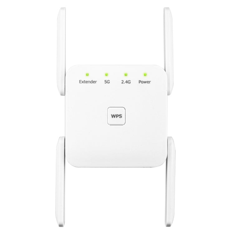 1200Mbps 2.4G / 5G WiFi Extender Booster Repeater Supports Ethernet Port White EU Plug