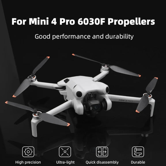 For DJI Mini 4 Pro 2pairs  Drone Propeller Blades 6030F Props Replacement Parts