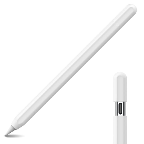 For Apple Pencil (USB-C) AhaStyle PT65-3 Silicone Same Color Protective Case(White)
