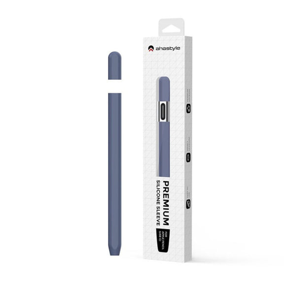 For Apple Pencil (USB-C) AhaStyle PT65-3 Silicone Same Color Protective Case(Midnight Blue)