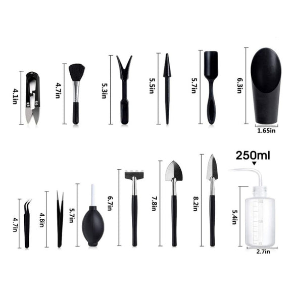 13pcs /Set Succulent Plant Gardening Tools Set Indoor Growing Removal Pots Horticultural Kits