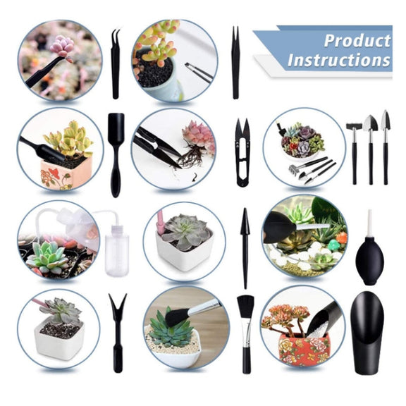 13pcs /Set Succulent Plant Gardening Tools Set Indoor Growing Removal Pots Horticultural Kits